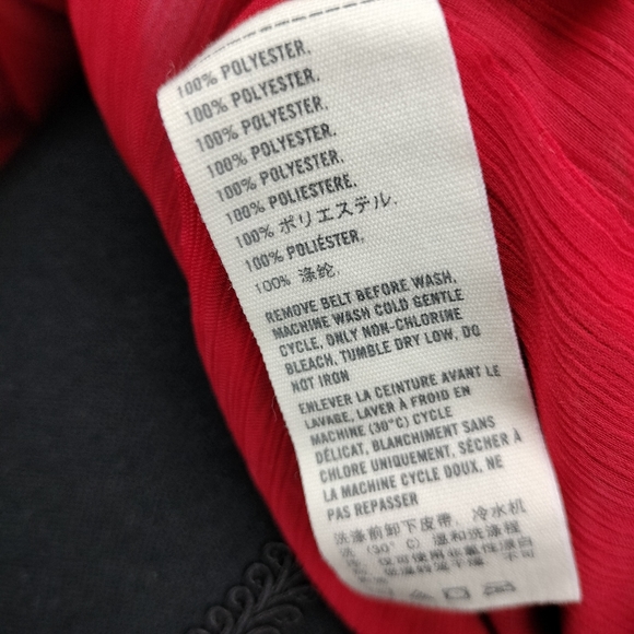 NWOT Abercrombie & Fitch Beaded Floral Peplum Braided Racerback Blouse Sz. M - Picture 11 of 11